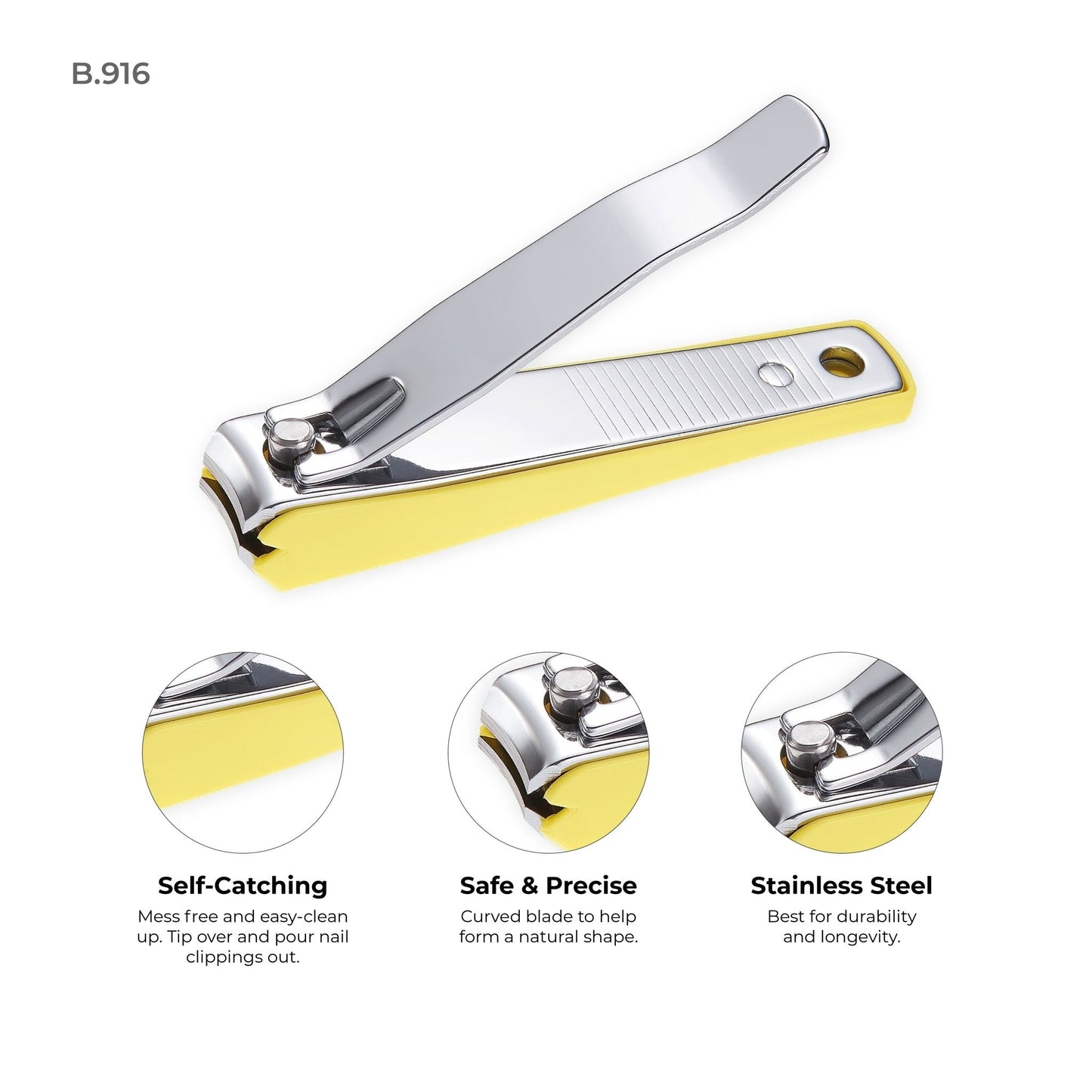 Advance Self-Collecting Nail Clipper - B.916 (Stainless Steel) - The Salon Partner
