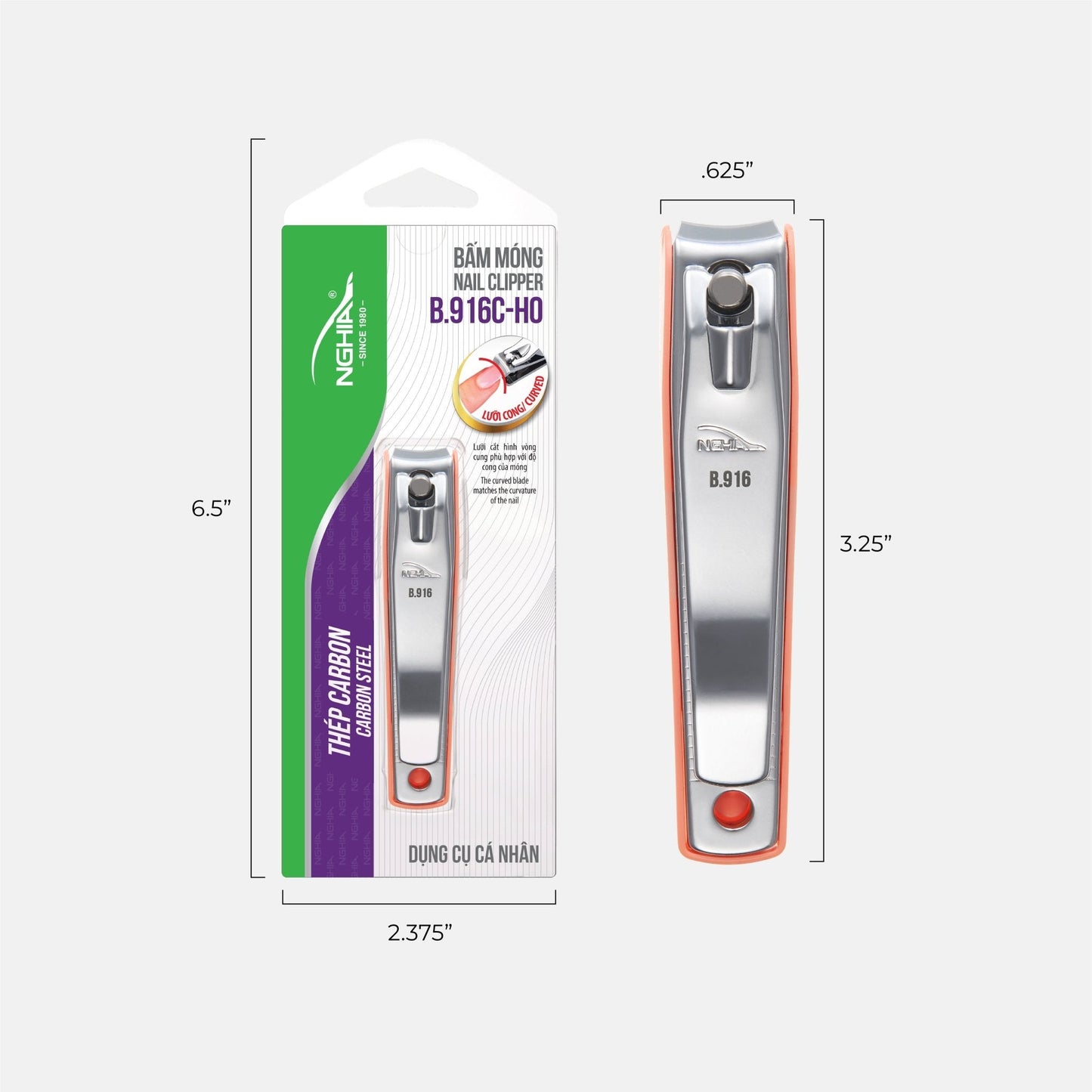 Advance Self-Collecting Nail Clipper - B.916 (Stainless Steel) - The Salon Partner