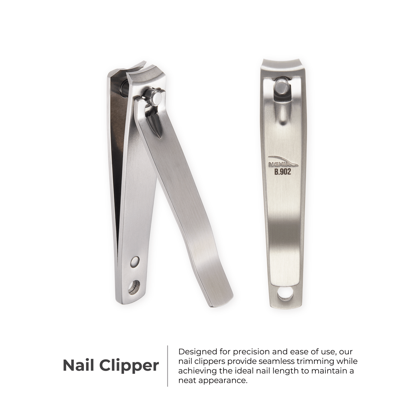 Curve Blade Large Nail Clipper - B-902 (Stainless Steel) - The Salon Partner