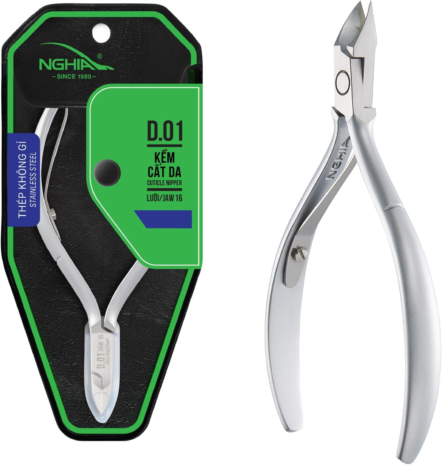 Cuticle Nipper - D-01 (Stainless Steel) - The Salon Partner
