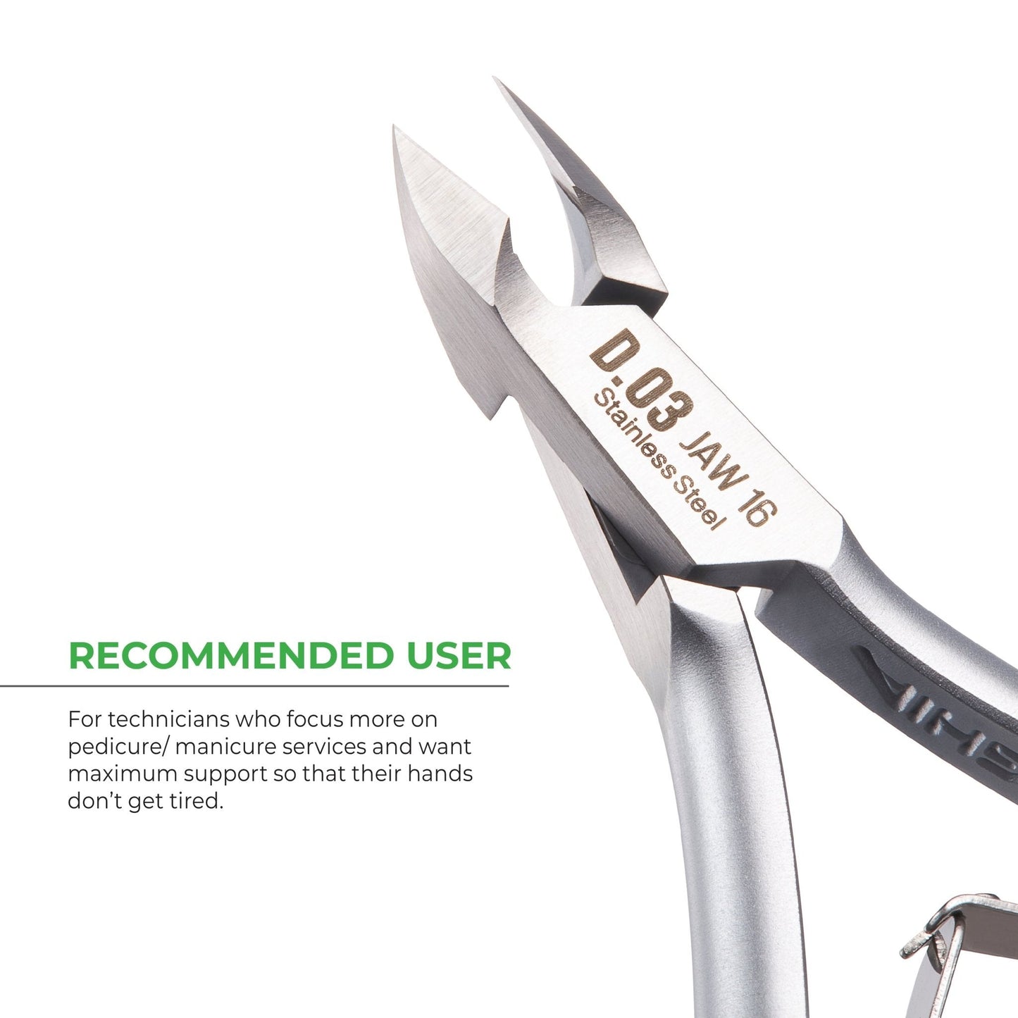 Cuticle Nipper - D-03 (Stainless Steel) - The Salon Partner