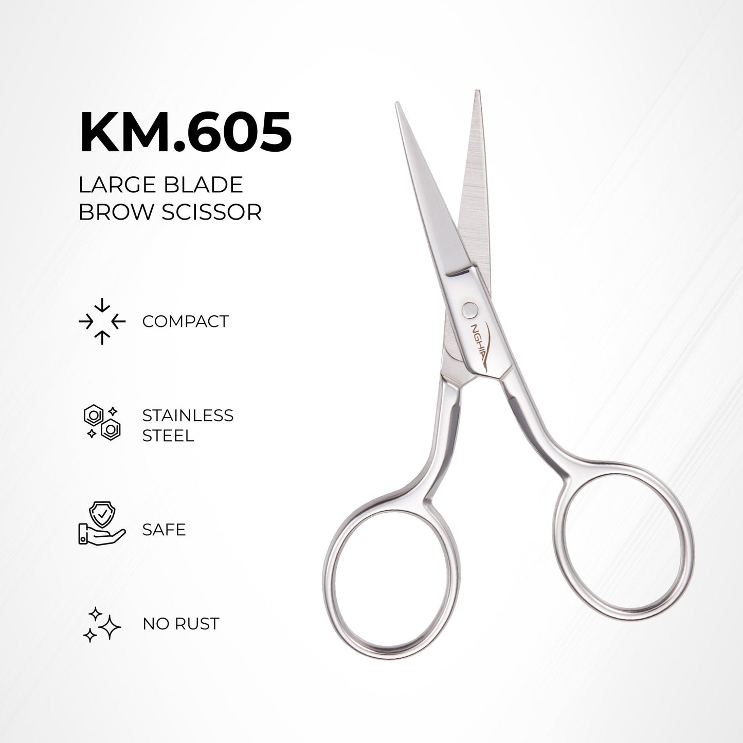 Eyebrow Scissors (Stainless Steel) - The Salon Partner