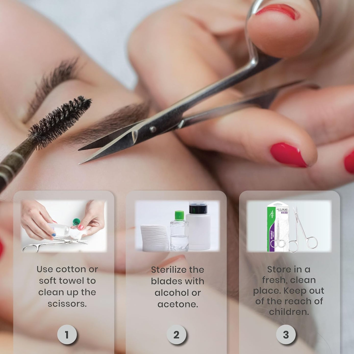 Eyebrow Scissors (Stainless Steel) - The Salon Partner