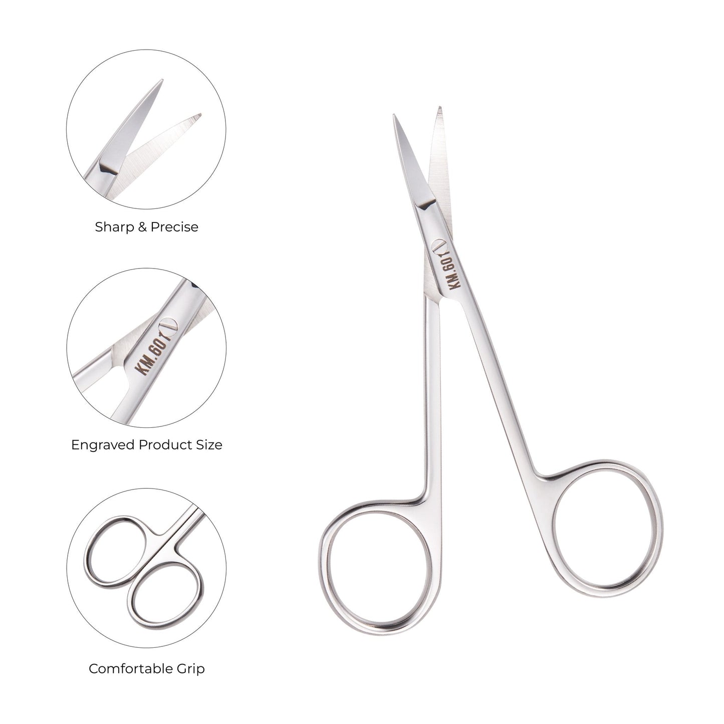 Eyebrow Scissors (Stainless Steel) - The Salon Partner