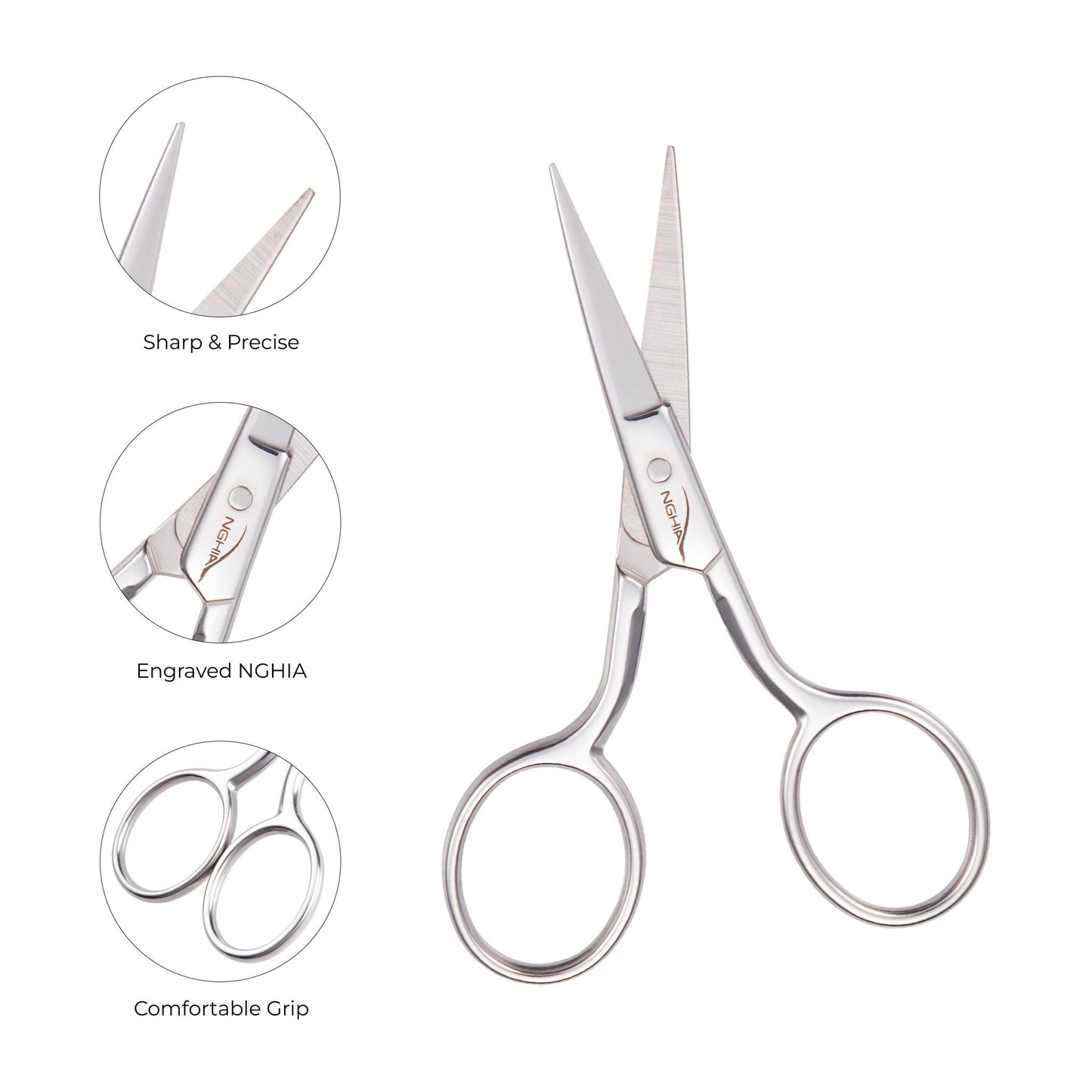 Eyebrow Scissors (Stainless Steel) - The Salon Partner