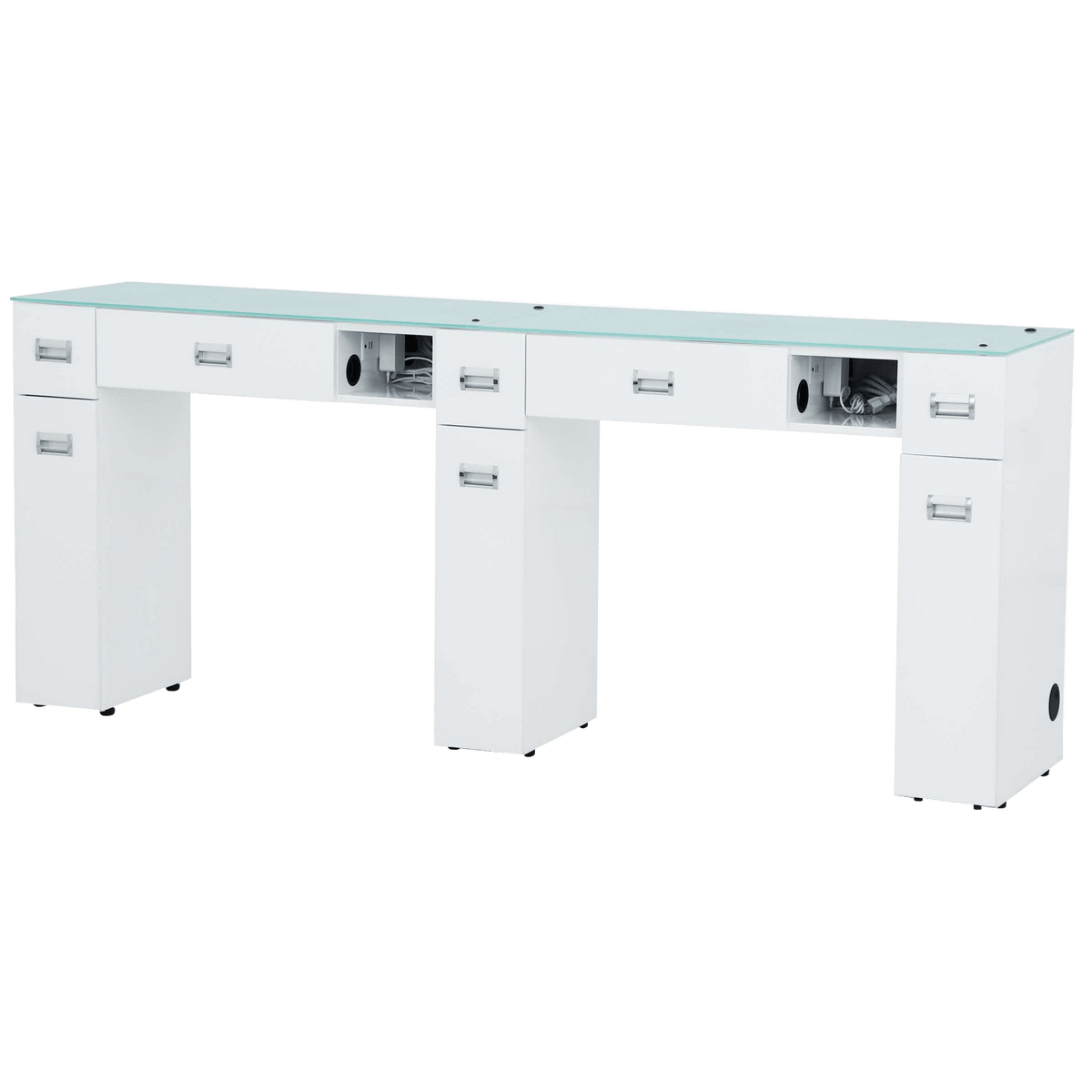Fiori Geom nail table shown in a modern salon