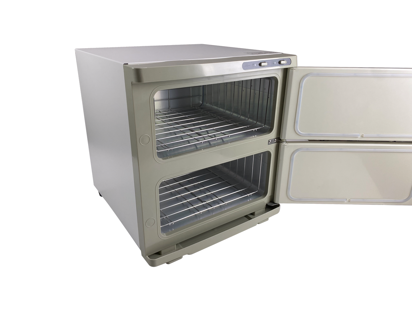 Fiori TW220 towel warmer with door open showing interior