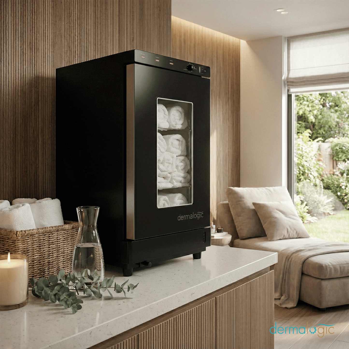 DERMALOGIC 120G Glass Door Towel Steamer