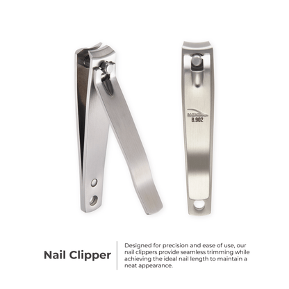 Curve Blade Large Nail Clipper - B-902 (Stainless Steel) - The Salon Partner