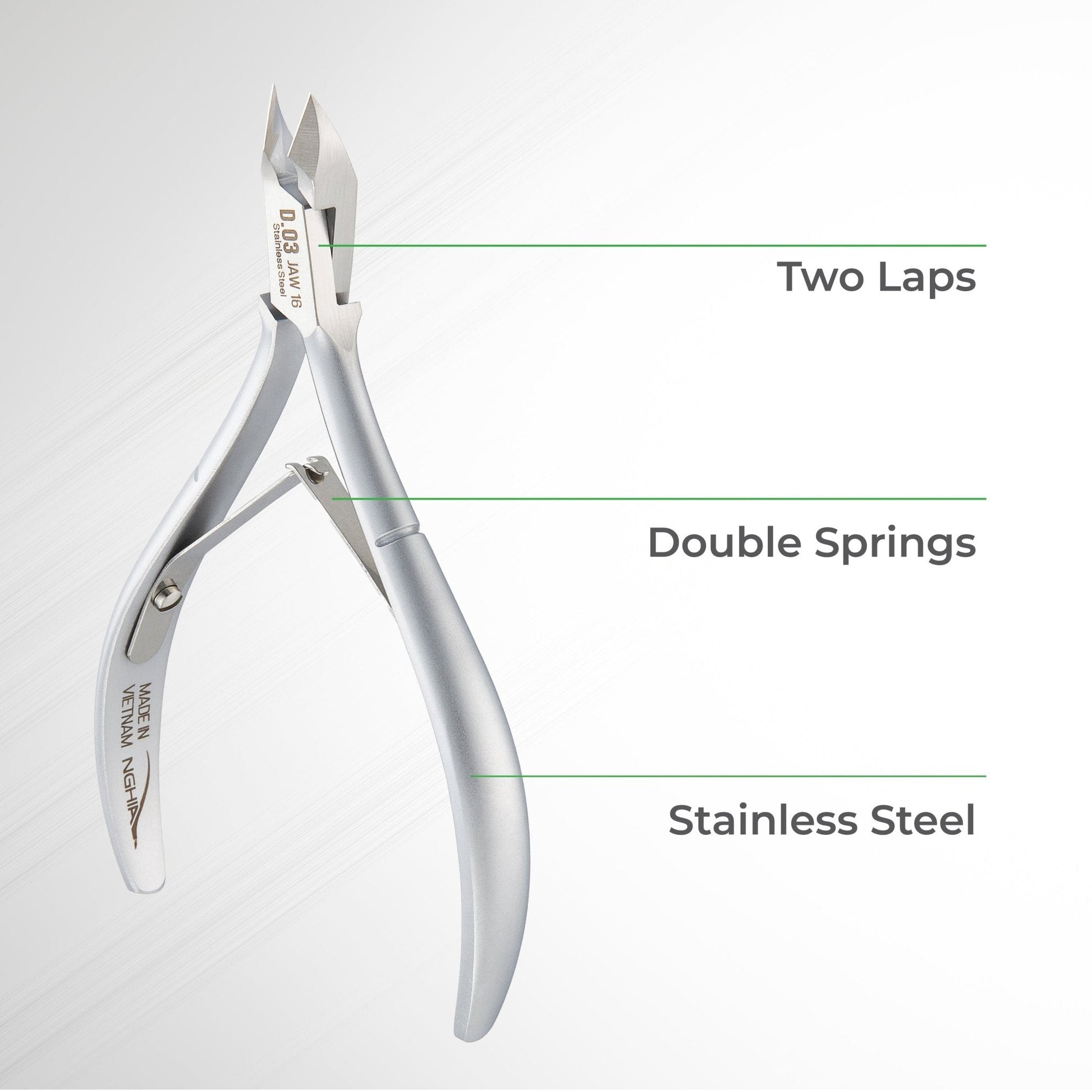 Cuticle Nipper - D-03 (Stainless Steel) - The Salon Partner