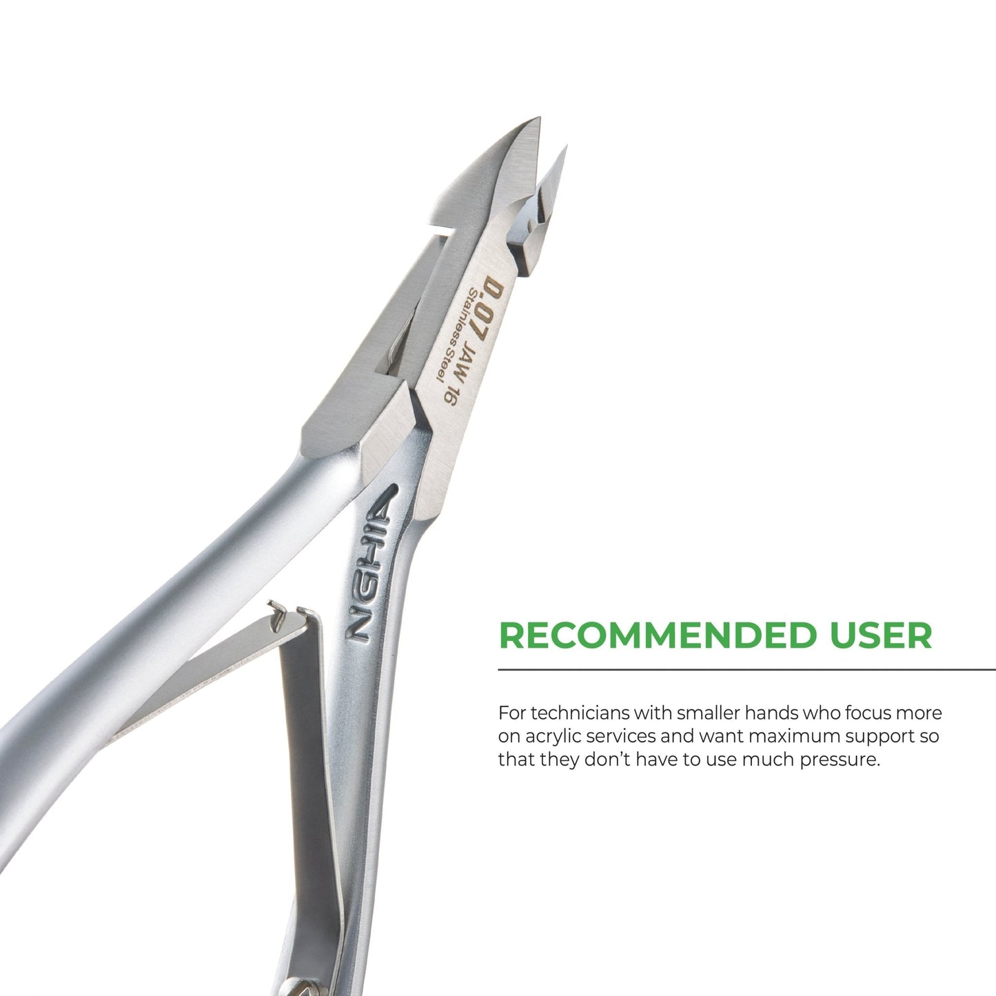 Cuticle Nipper - D-07 (Stainless Steel) - The Salon Partner