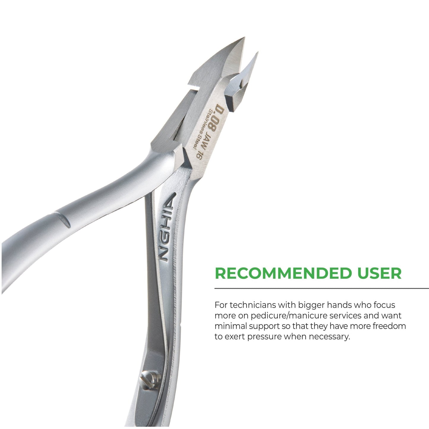 Cuticle Nipper - D-08 (Stainless Steel) - The Salon Partner