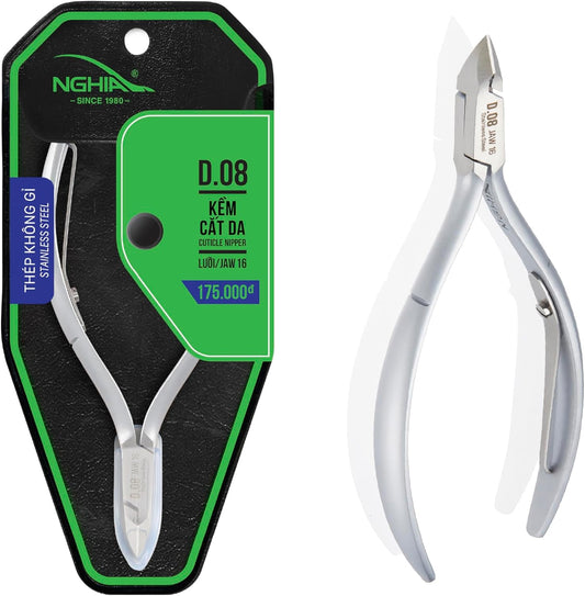 Cuticle Nipper - D-08 (Stainless Steel) - The Salon Partner