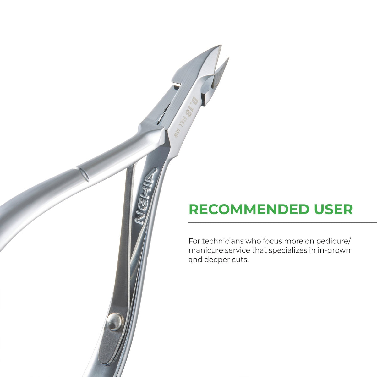 Cuticle Nipper - D - 18 (Hard Steel) - W.S. Industries, Inc.