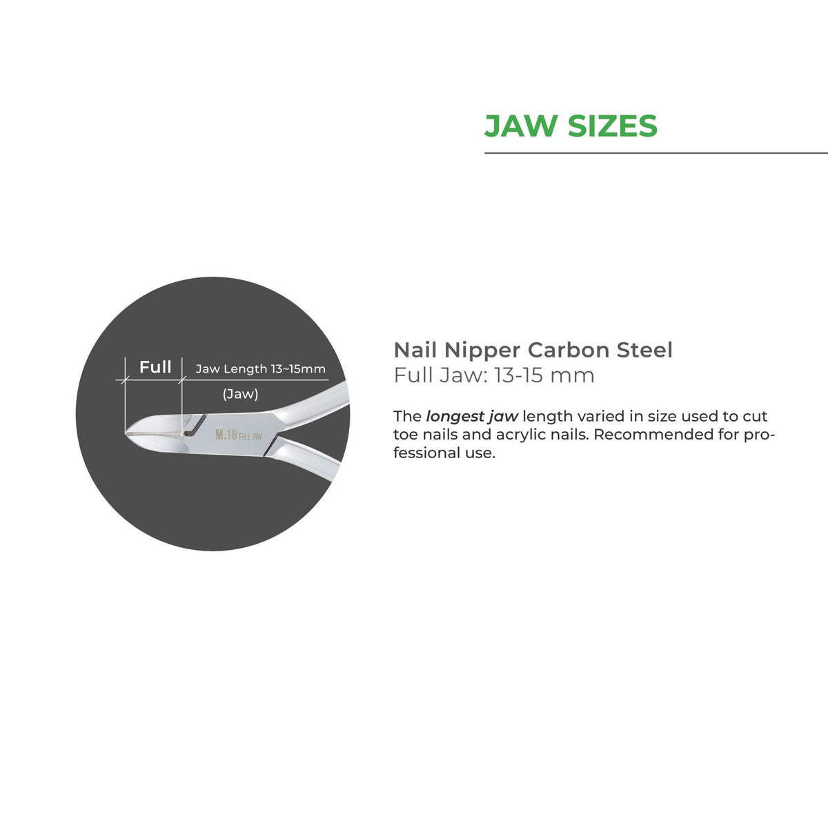 Cuticle Nipper - M - 18(Hard Steel) - W.S. Industries, Inc.