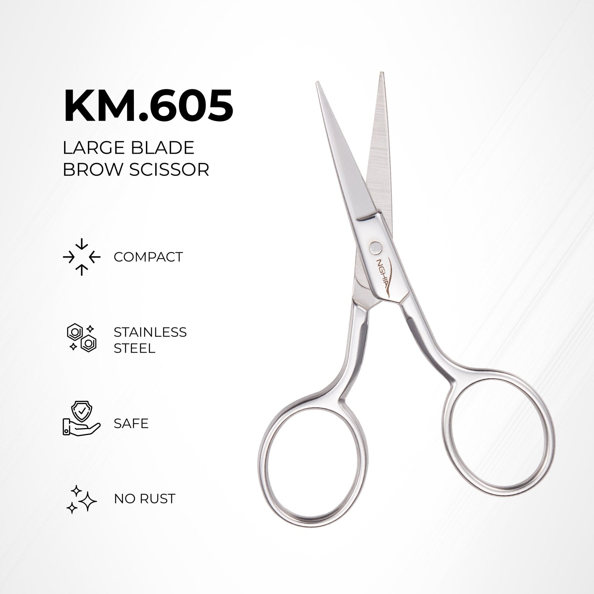 Eyebrow Scissors (Stainless Steel) - The Salon Partner