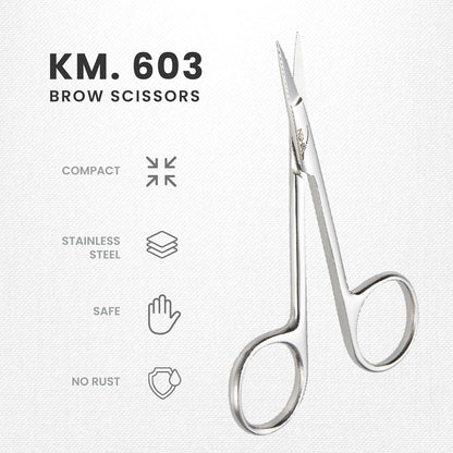 Eyebrow Scissors (Stainless Steel) - The Salon Partner