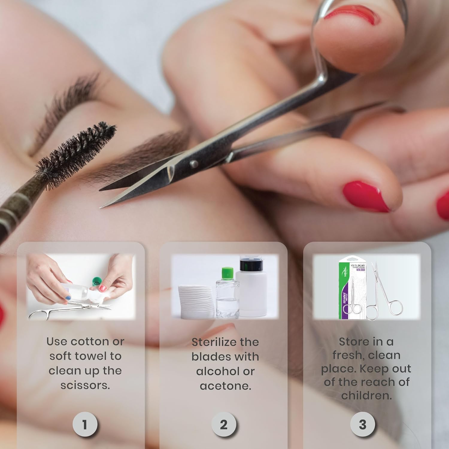 Eyebrow Scissors (Stainless Steel) - The Salon Partner