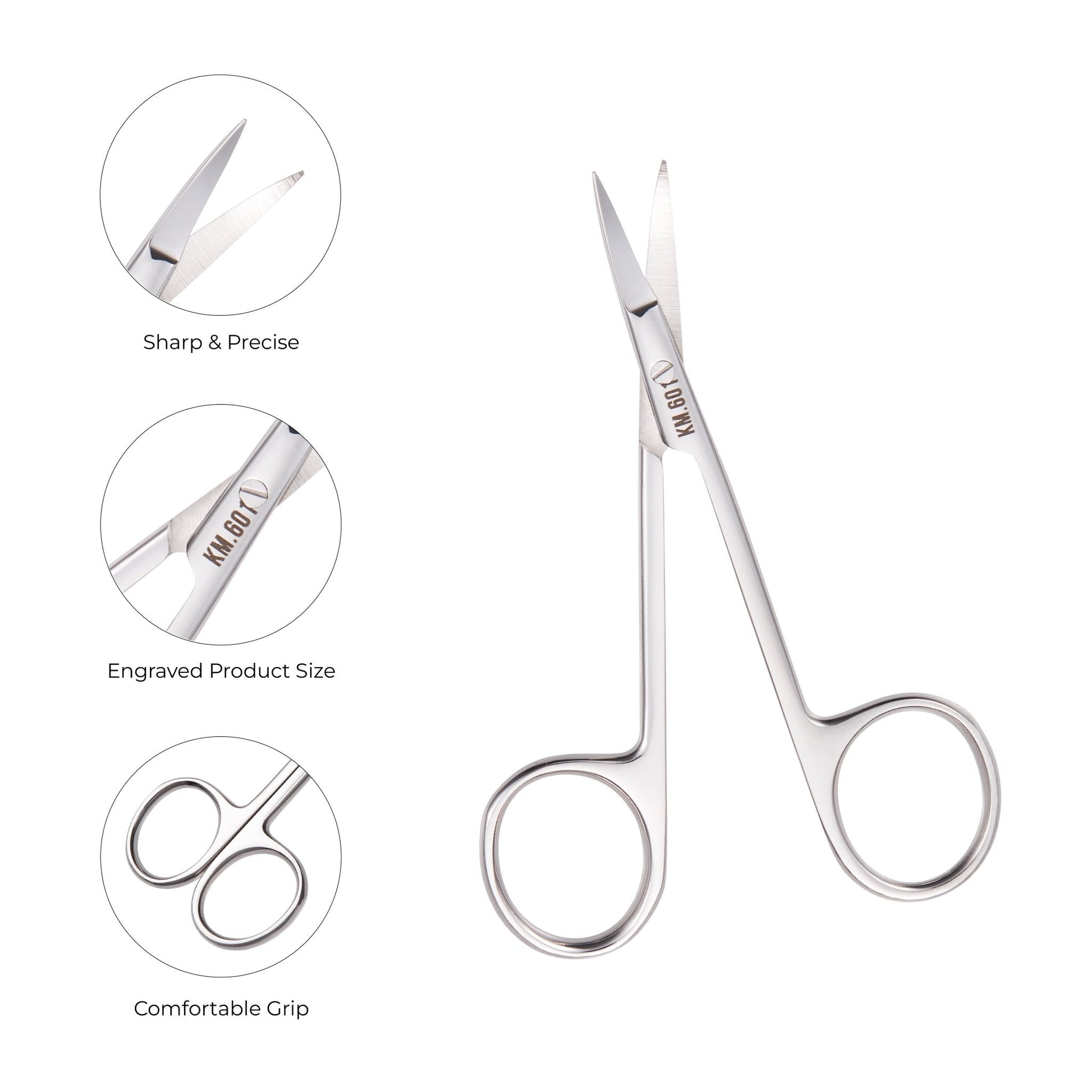 Eyebrow Scissors (Stainless Steel) - The Salon Partner