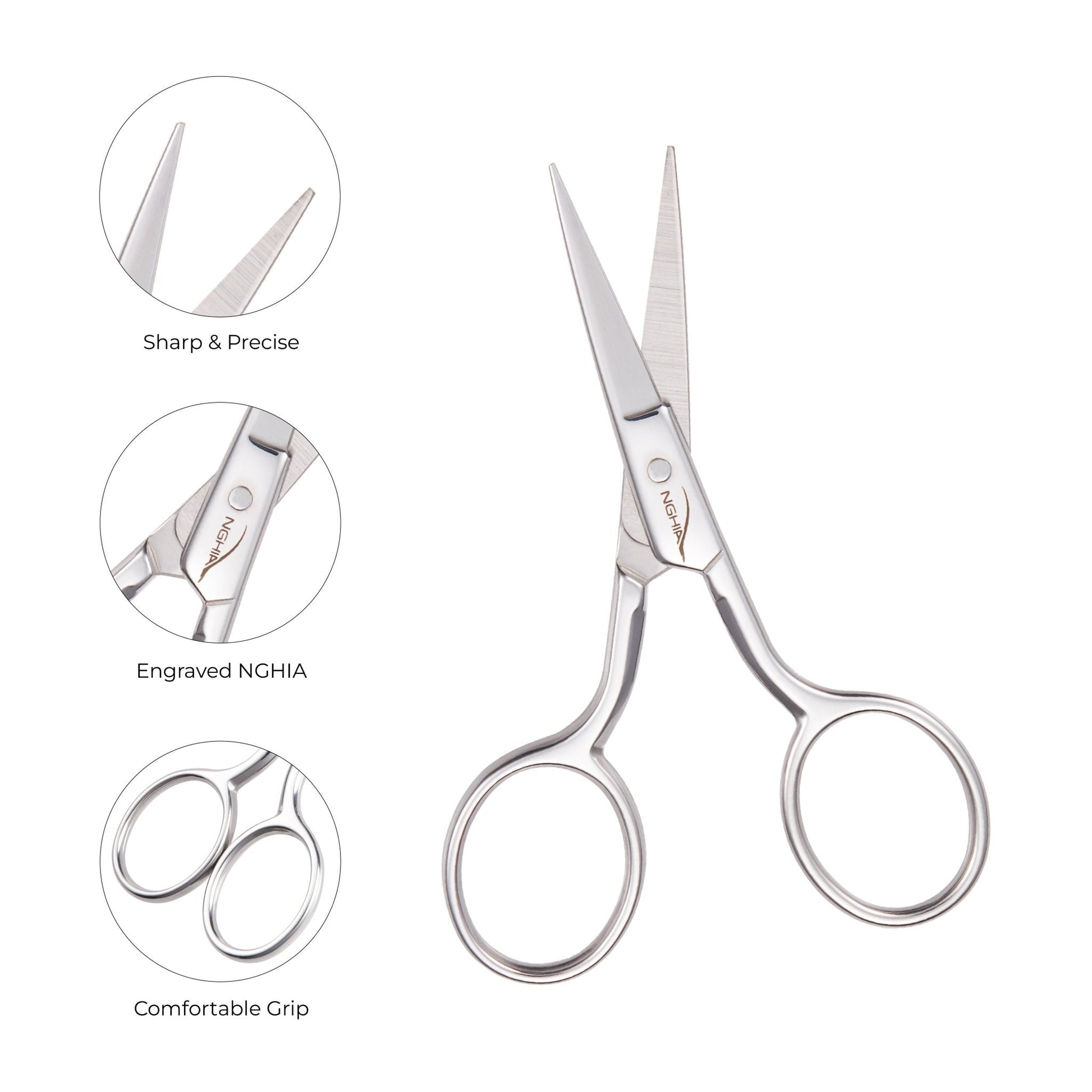 Eyebrow Scissors (Stainless Steel) - The Salon Partner