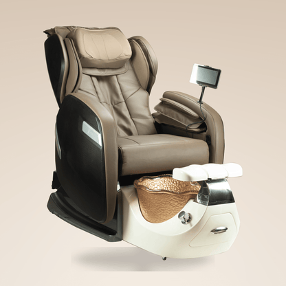 Fiori 9000 pedicure spa chair with magnetic jet basin, front view
