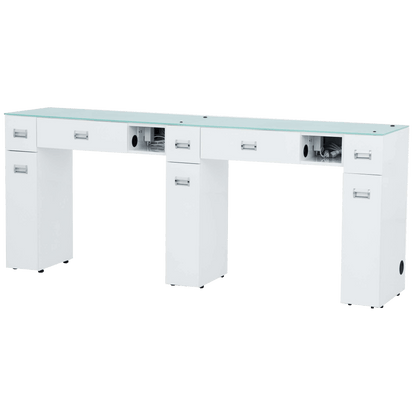 Fiori Geom nail table shown in a modern salon