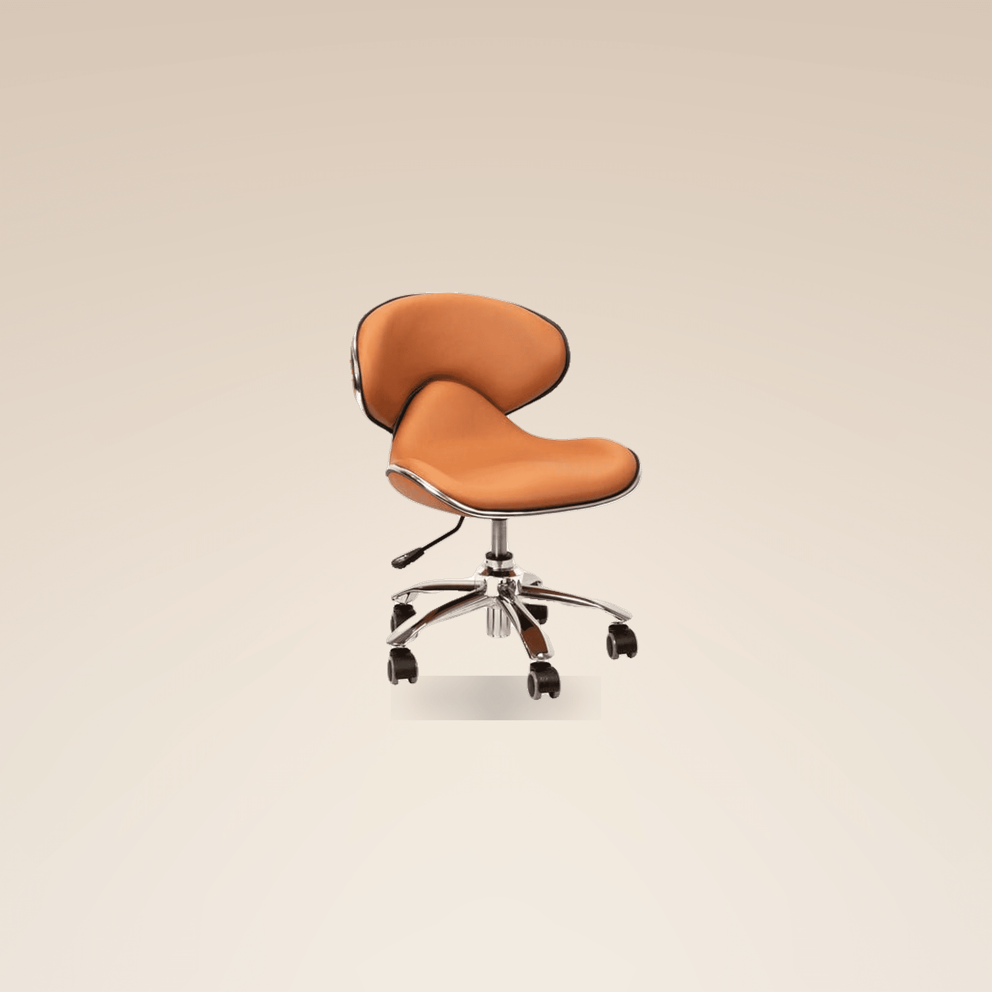 Fiori adjustable pedicure stool in chestnut finish