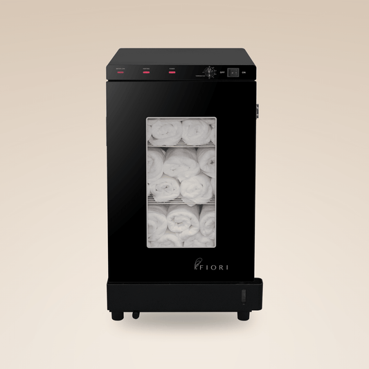 Fiori TWS120B towel steamer, 88L floor-standing cabinet, front view