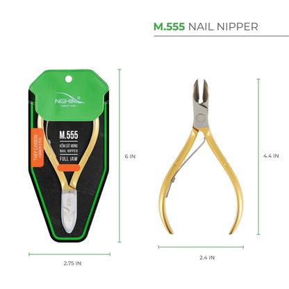 GOLD Nail Nipper - M-555 (Hard Steel) - The Salon Partner