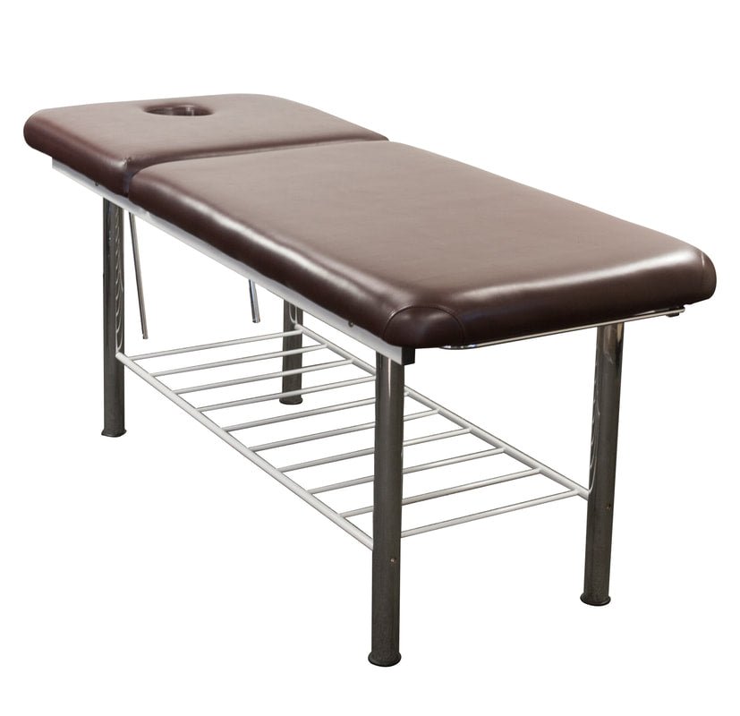 Heavy duty massage bed with storage rack and paper holder