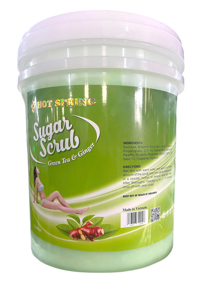 Hot Spring Sugar Scrub 5-gallon pail — Green Tea & Ginger