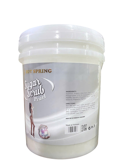 Hot Spring Sugar Scrub 5-gallon pail — Pearl