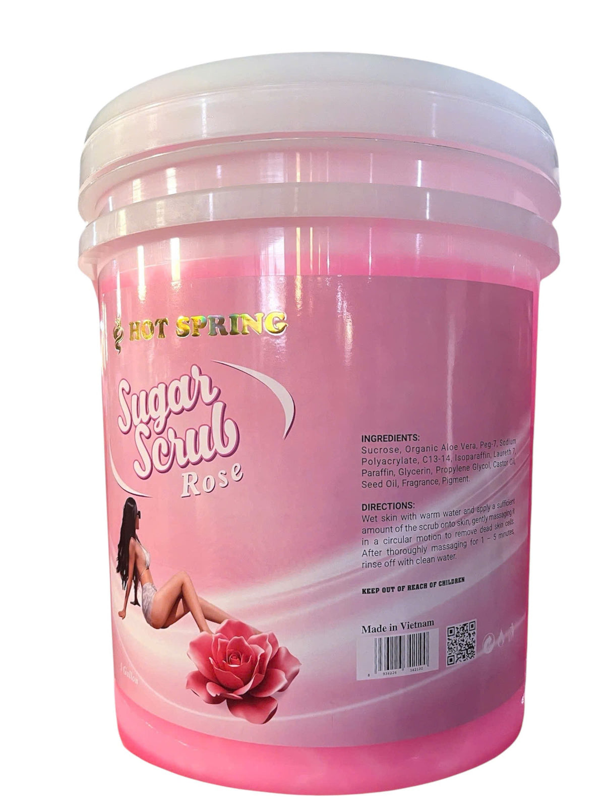 Hot Spring Sugar Scrub 5-gallon pail — Rose