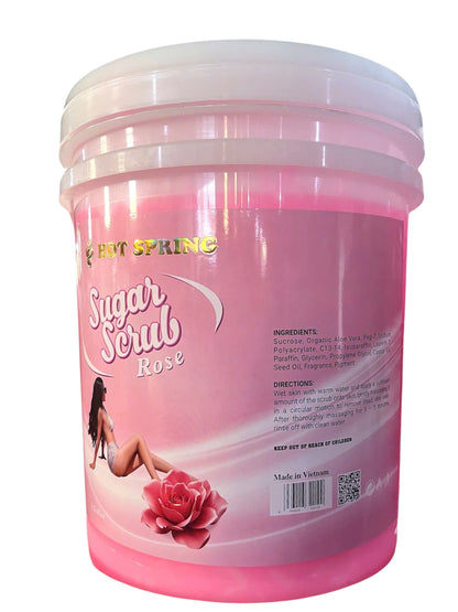 Hot Spring Sugar Scrub 5-gallon pail — Rose