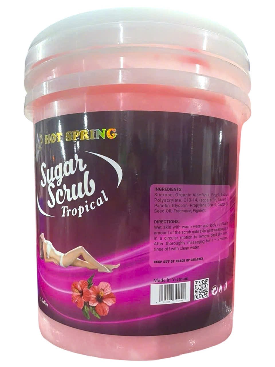 Hot Spring Sugar Scrub 5-gallon pail — Tropical