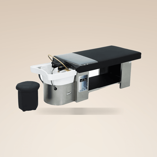 Lumora head spa and steam treatment bed with ceramic bowl