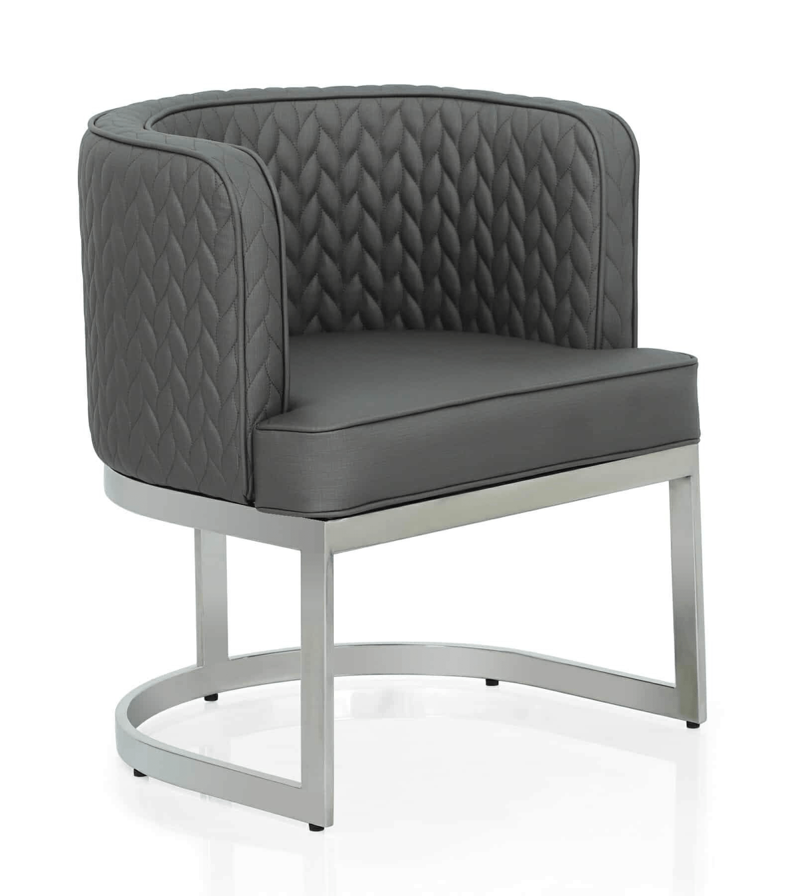 Luna Series chair in light grey upholstery
