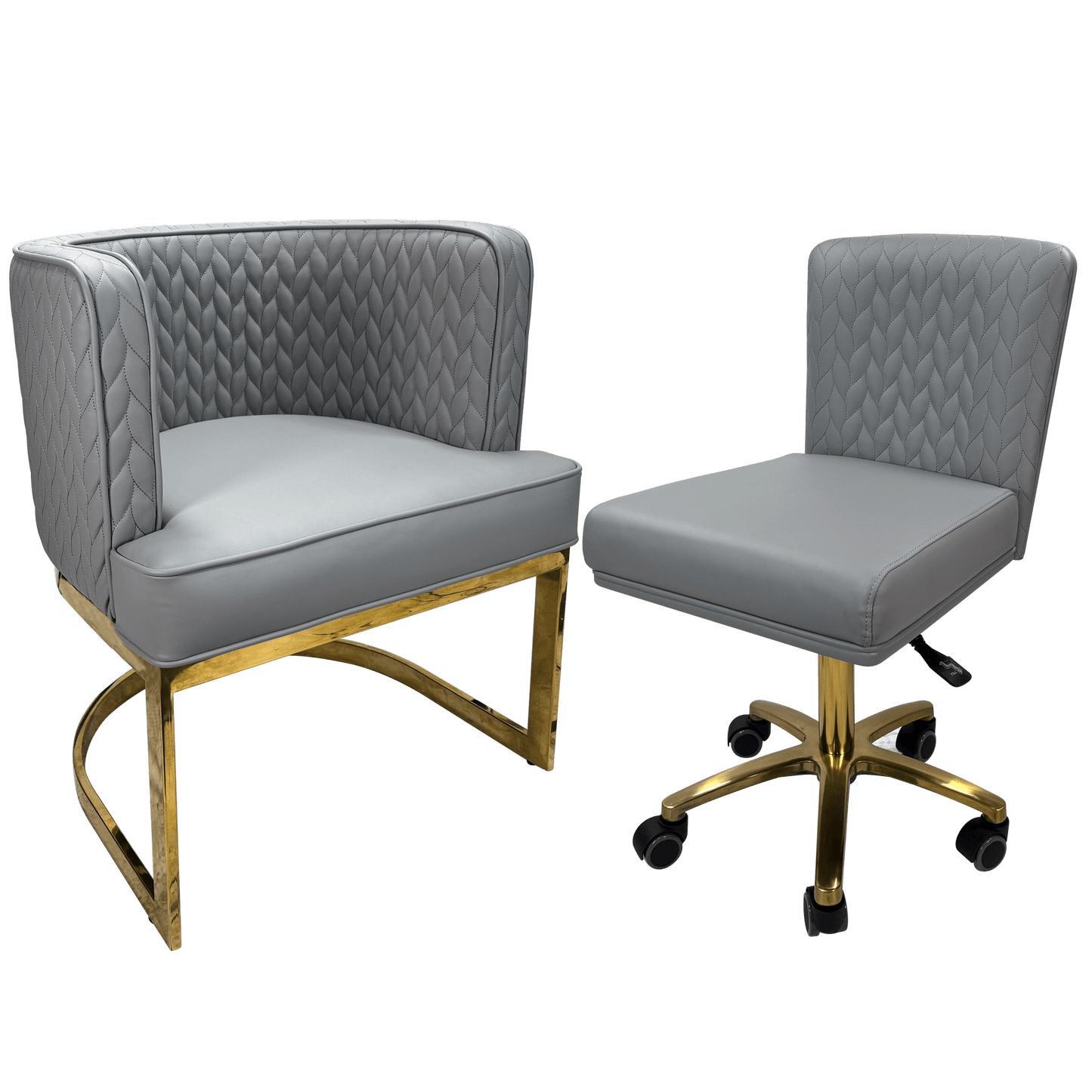 Luna Series chair and stool shown together in a salon