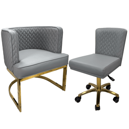 Luna Series chair and stool shown together in a salon
