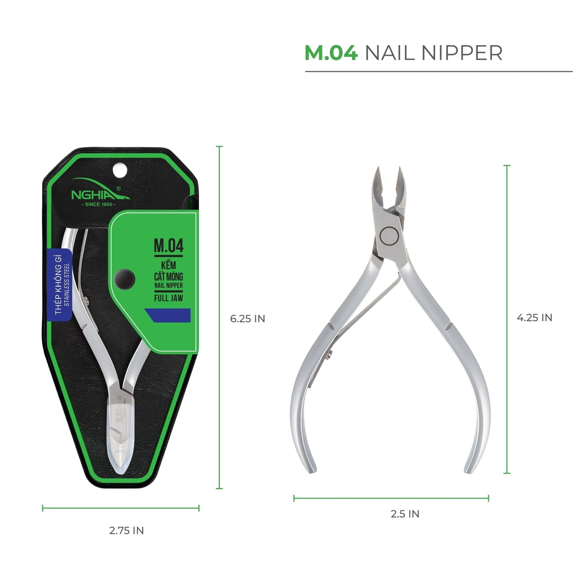 Nail Nipper - M-04 (Stainless Steel) - The Salon Partner