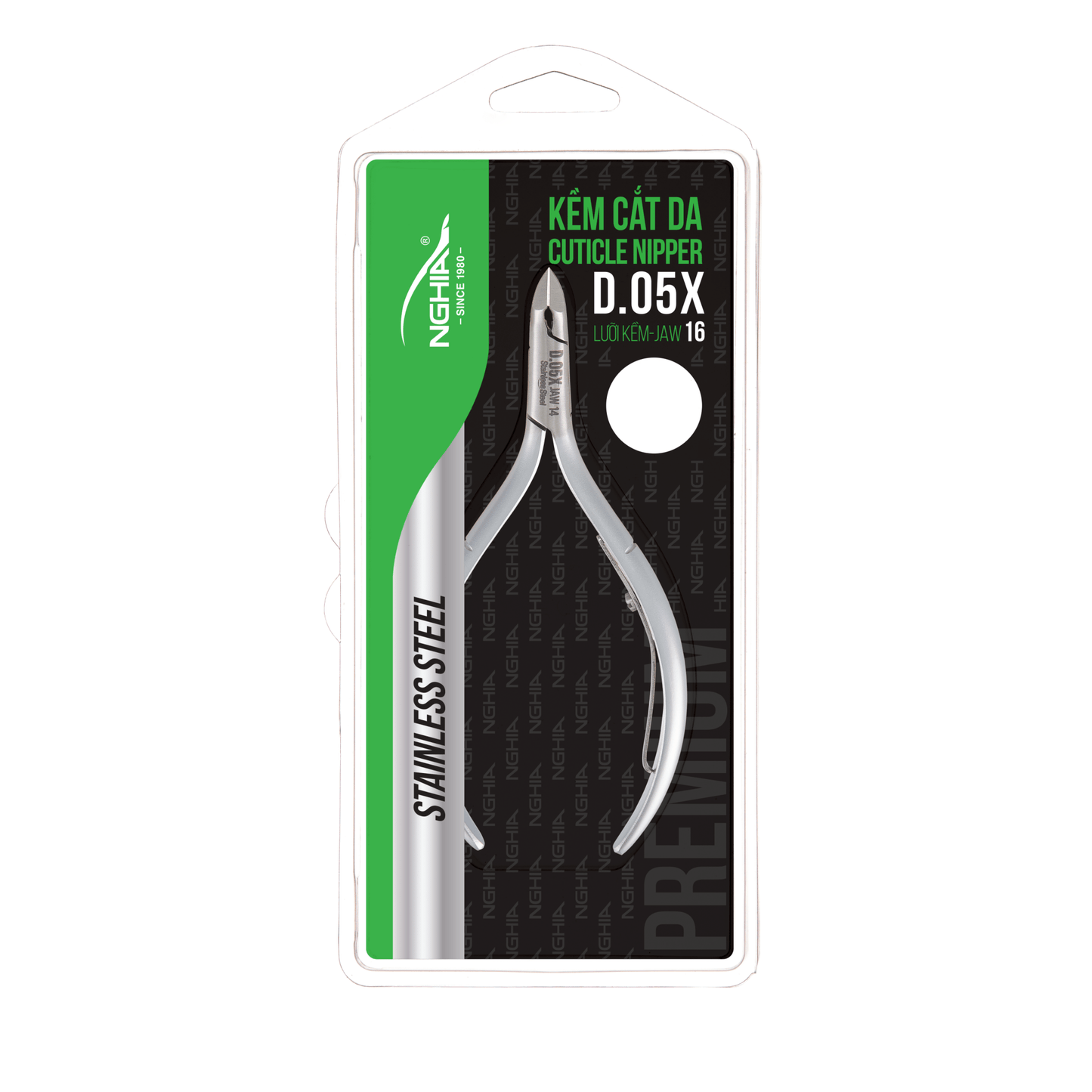 Premium Cuticle Nipper - D - 05X (Stainless Steel) - W.S. Industries, Inc.