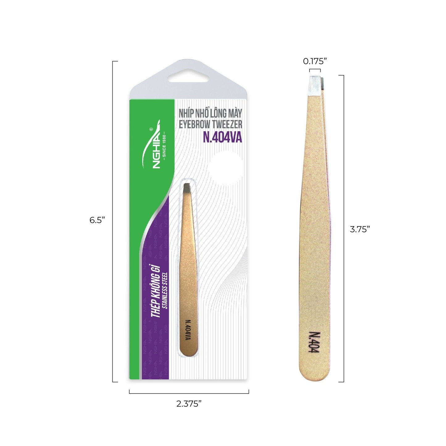 Tweezers (Stainless Steel) - The Salon Partner