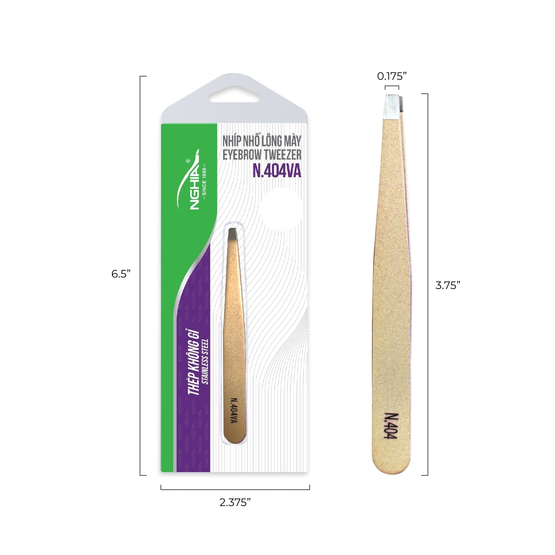 Tweezers (Stainless Steel) - The Salon Partner